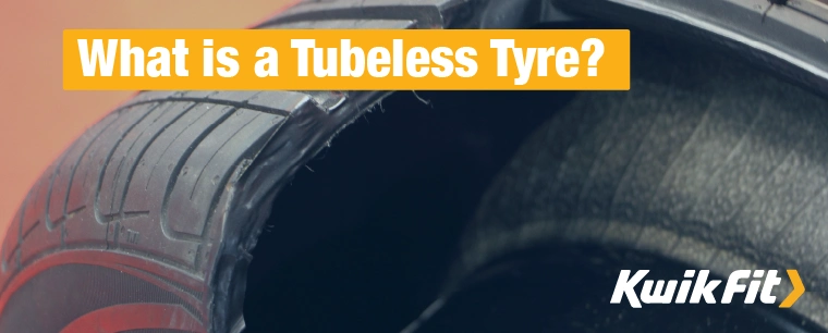 A cross section of a tubeless tyre.
