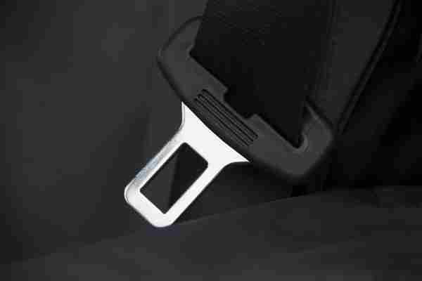 A seatbelt that has been tested during an MOT