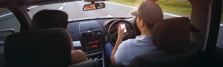 Driving while using mobile