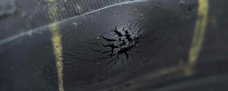 part worn tyre damage
