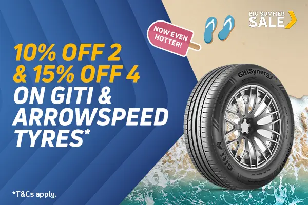 15% off 4 Arrowspeed & Giti Tyres