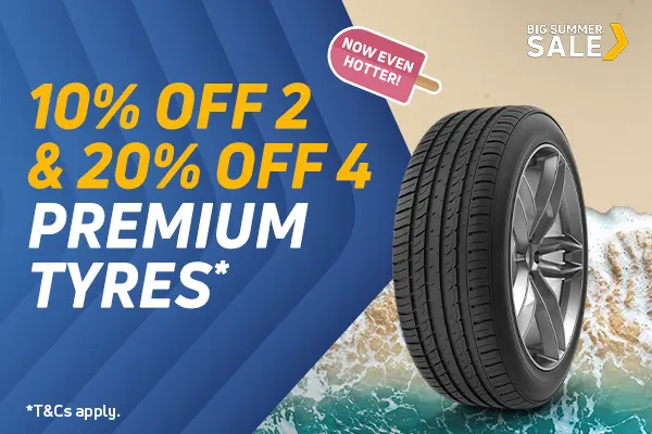 20% off 4 Premium Tyres