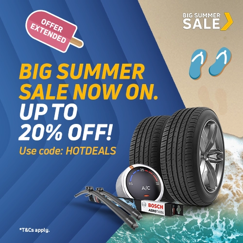 Our Big Summer Sale is now even hotter! Great deals on tyres, servicing, batteries and more! 