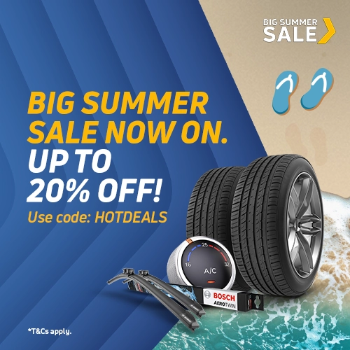Grab a bargain in our Big Summer Sale! Great deals on tyres, servicing, batteries and more! 