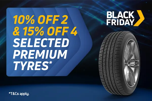 15% off 4 Selected Tyres