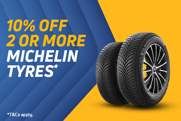 10% off 2 Michelin Tyres