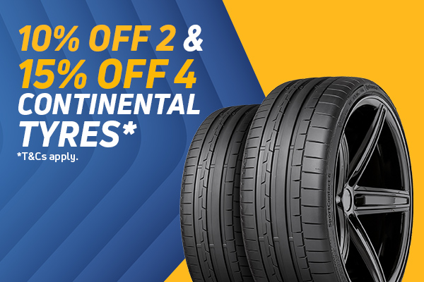 15% off 4 Continental Tyres