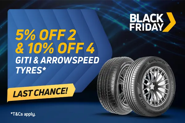 10% off 4 Arrowspeed & Giti Tyres