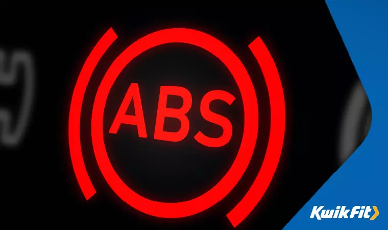 An ABS warning light.