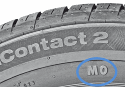 Mercedes homologated tyre marking