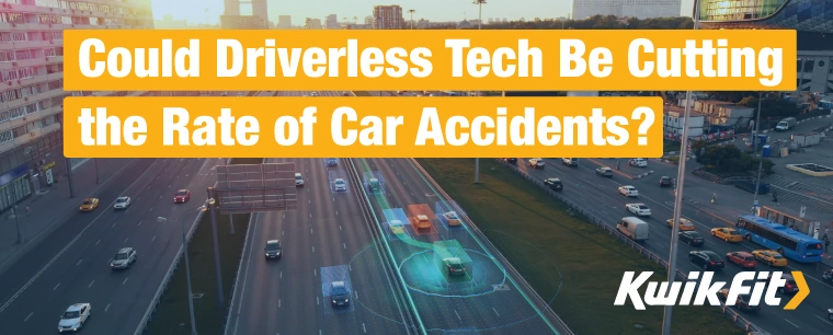 Blog banner showing a concept render of driver-assisted cars communicating using new technologies.