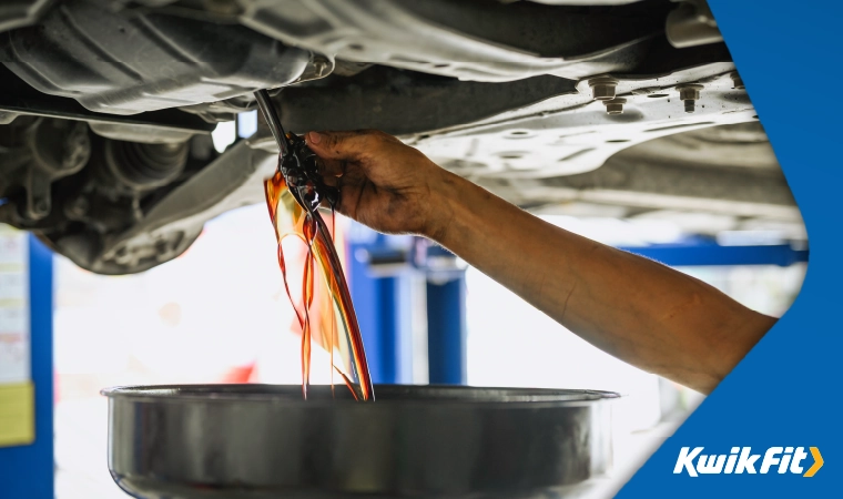 drain old oil from your car