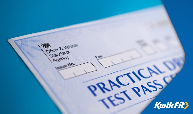 driving test pass certificate