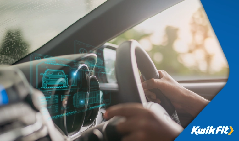 future of car technology on a dashboard.