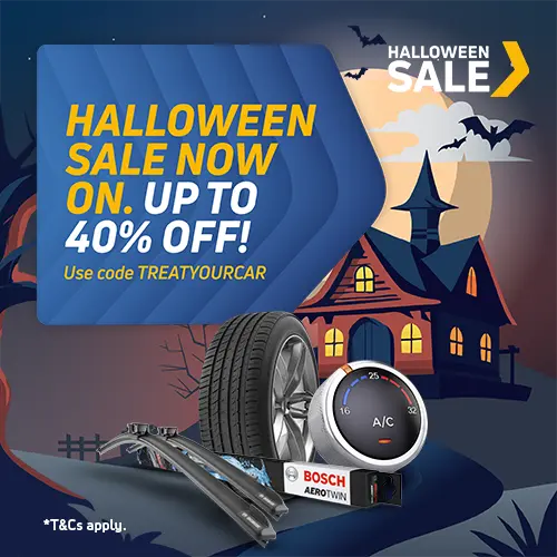 Our Halloween Sale is now on! Great deals on tyres, servicing, batteries and more! 