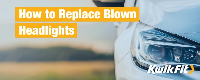 Blog banner showing a cars headlight, the text reads the title of the blog.