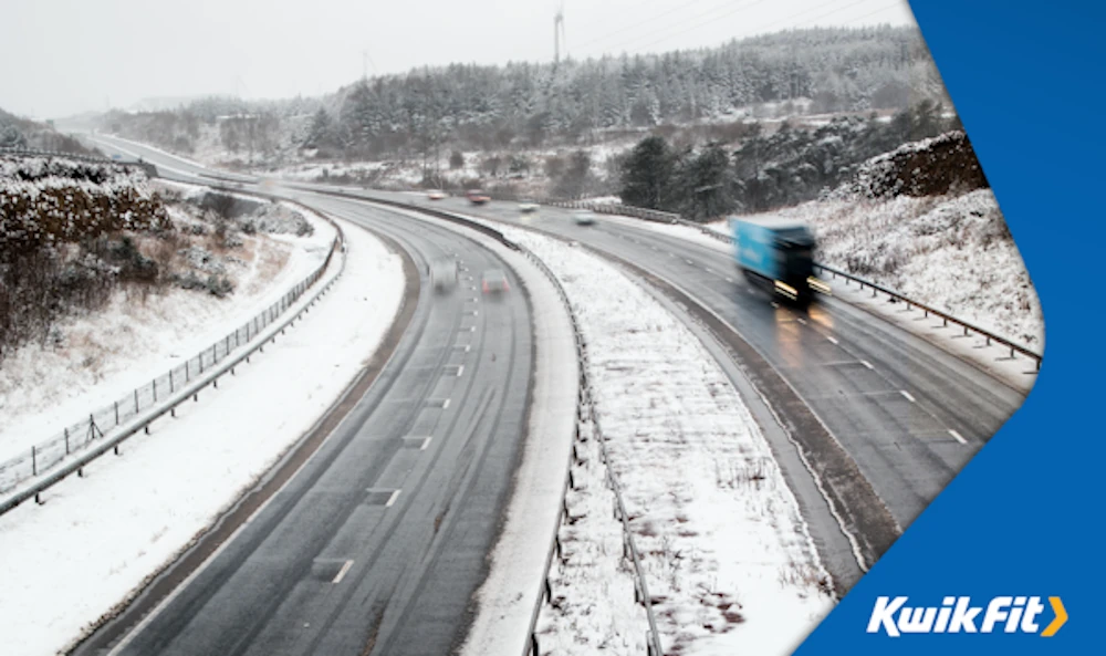icy and snowy road
