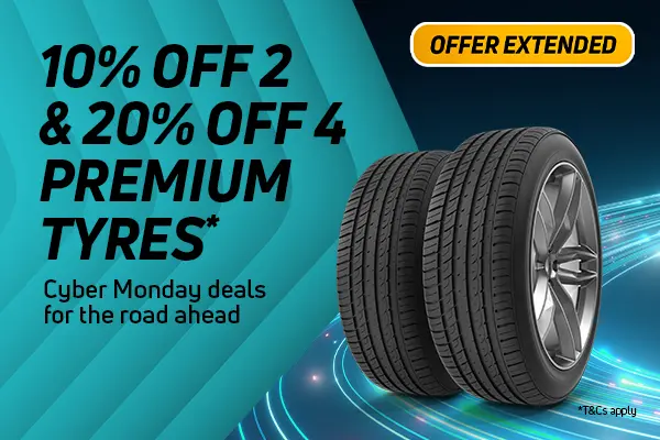 20% off 4 Premium Tyres