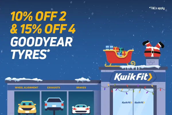15% off 4 Goodyear Tyres