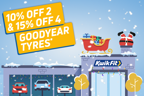 15% off 4 Goodyear Tyres