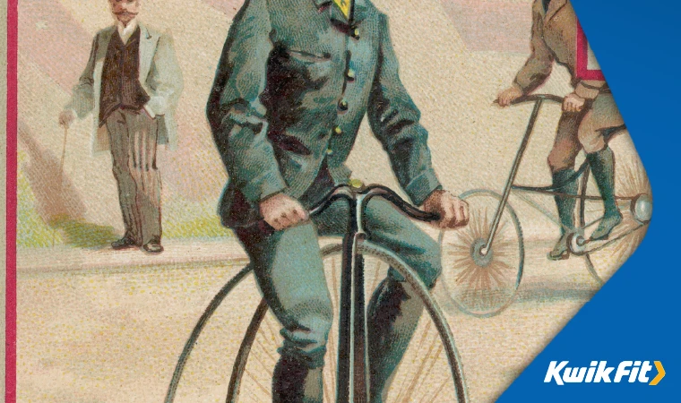 Painting of Penny Farthing.