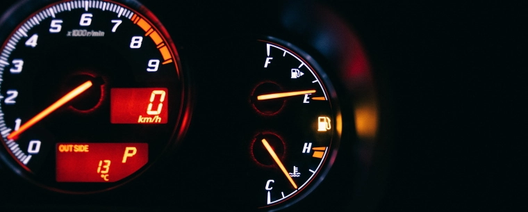 Car fuel dashboard