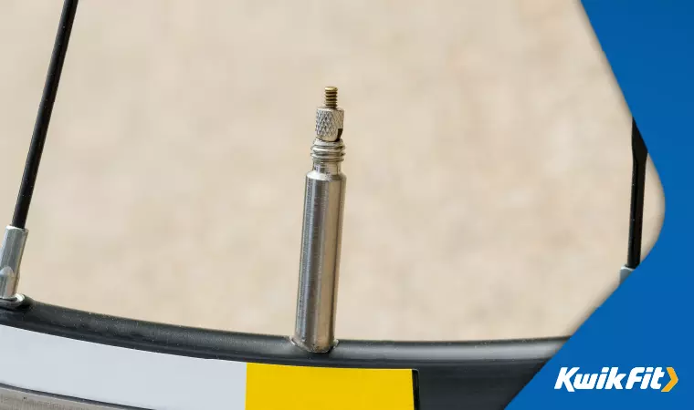 A Presta bike tyre valve.