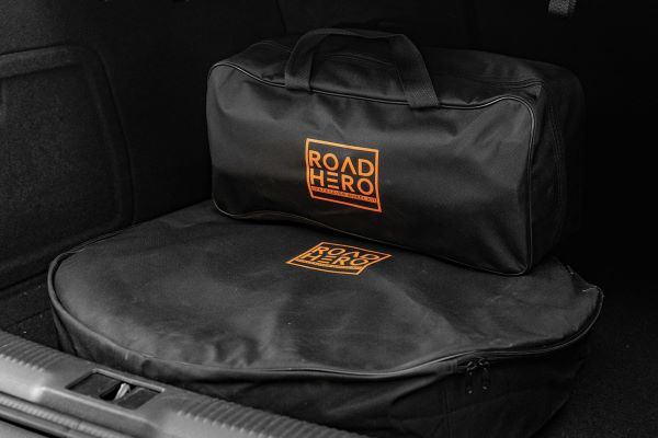 Road Hero kit in car boot