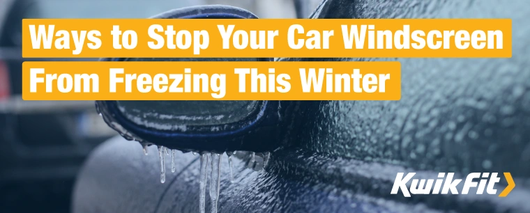 Blog banner showing significant frost on the side of a car, the text reads the title of the blog.
