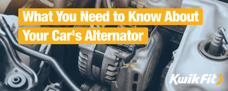 Alternator in a clean engine bay – likely being inspected for performance.