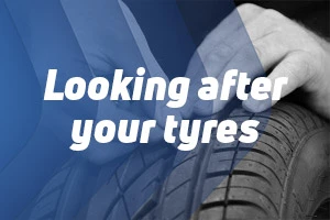 Checking tread depth of tyre