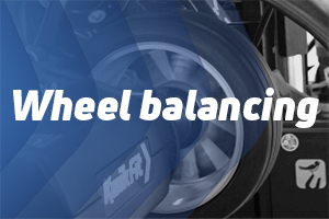 tyre on wheel balancer