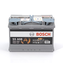 Bosch Car Battery - Start Stop AGM - S5A08 - 5 Year Guarantee